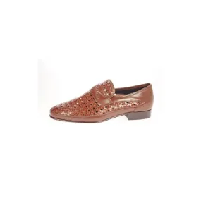 347 ZAPATOS PIEL TRENZA color JACINTO