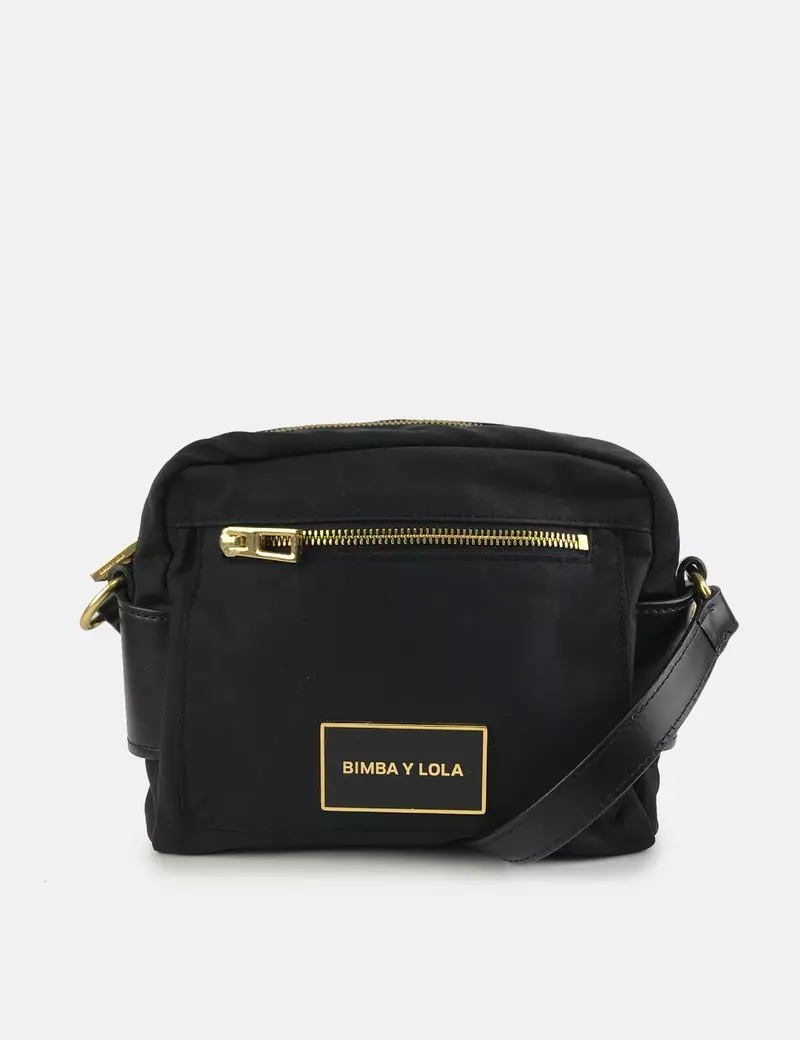 Bimba&Lola Bandolera negra detalle logo