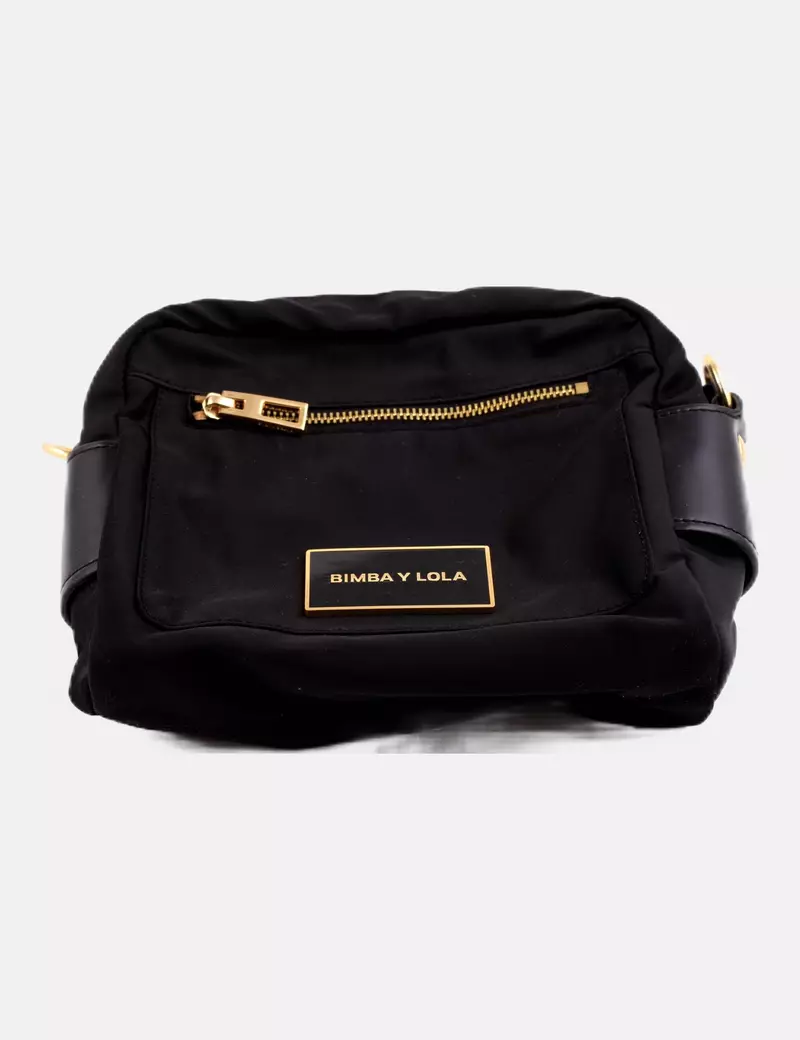 Bimba&Lola Bandolera negra detalle logo