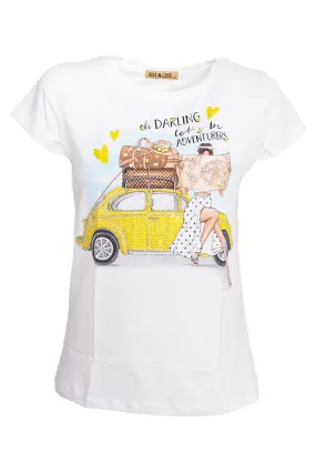 Blusa con Diseño Vacacional Kiss & Love 9339