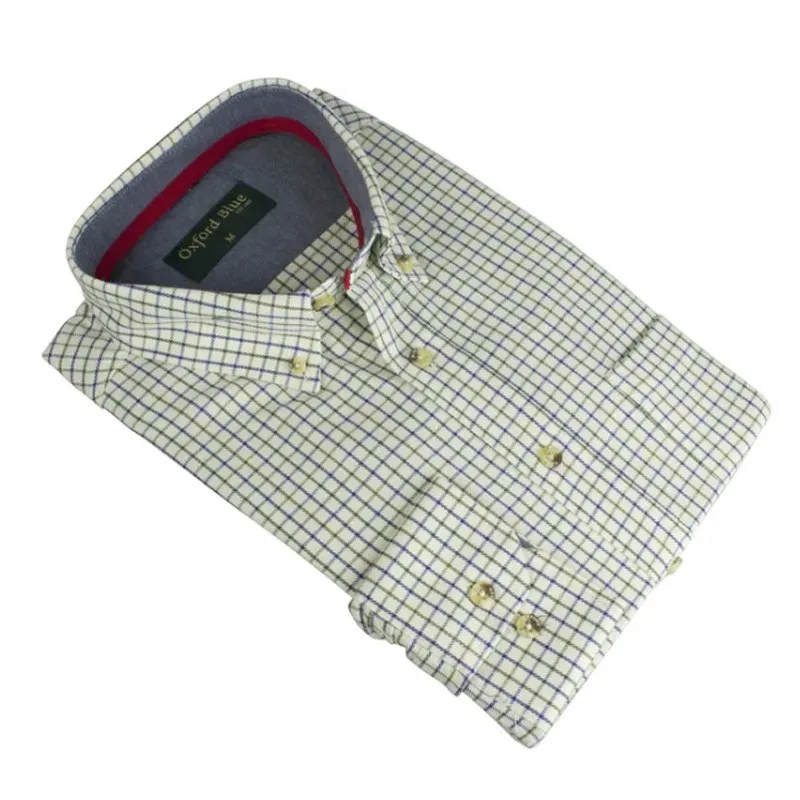Camisa Oxford Blue London Tattersall Green