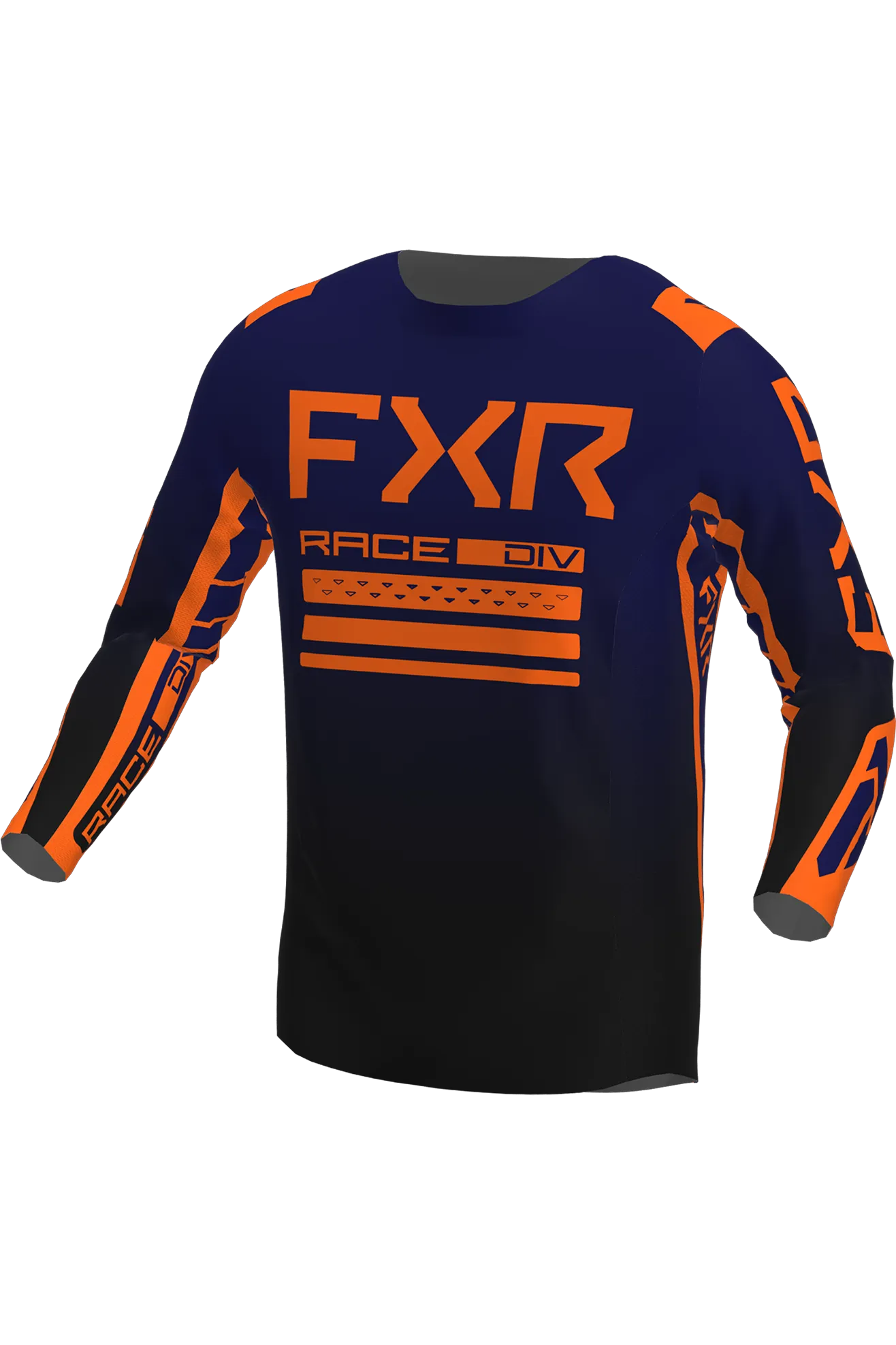 Camiseta de Cross FXR Clutch Azul Media Noche-Naranja