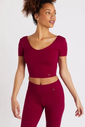 Camiseta deportiva burdeos mujer Mantra Wellness