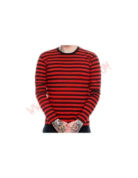 Camiseta ML Rayas Rojas y Negras
