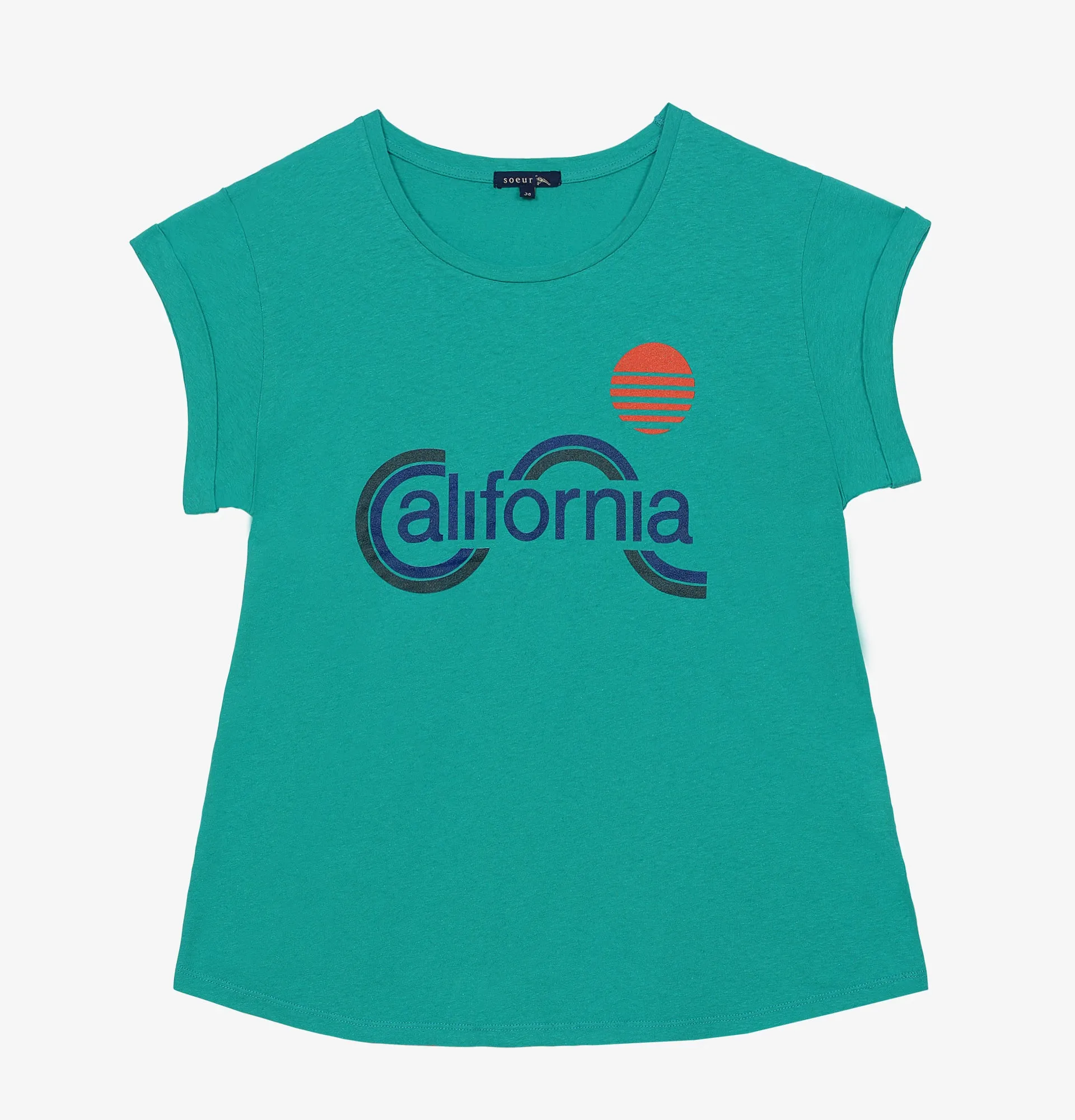CAMISETA TURQUESA CALIFORNIA