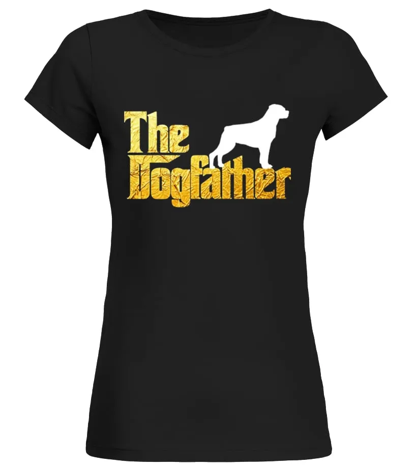 Dogfather Rottweiler Shirt Camiseta cuello redondo Mujer