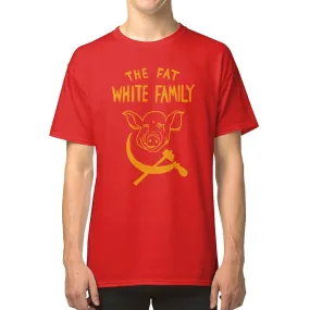 La camiseta blanca de la familia gorda