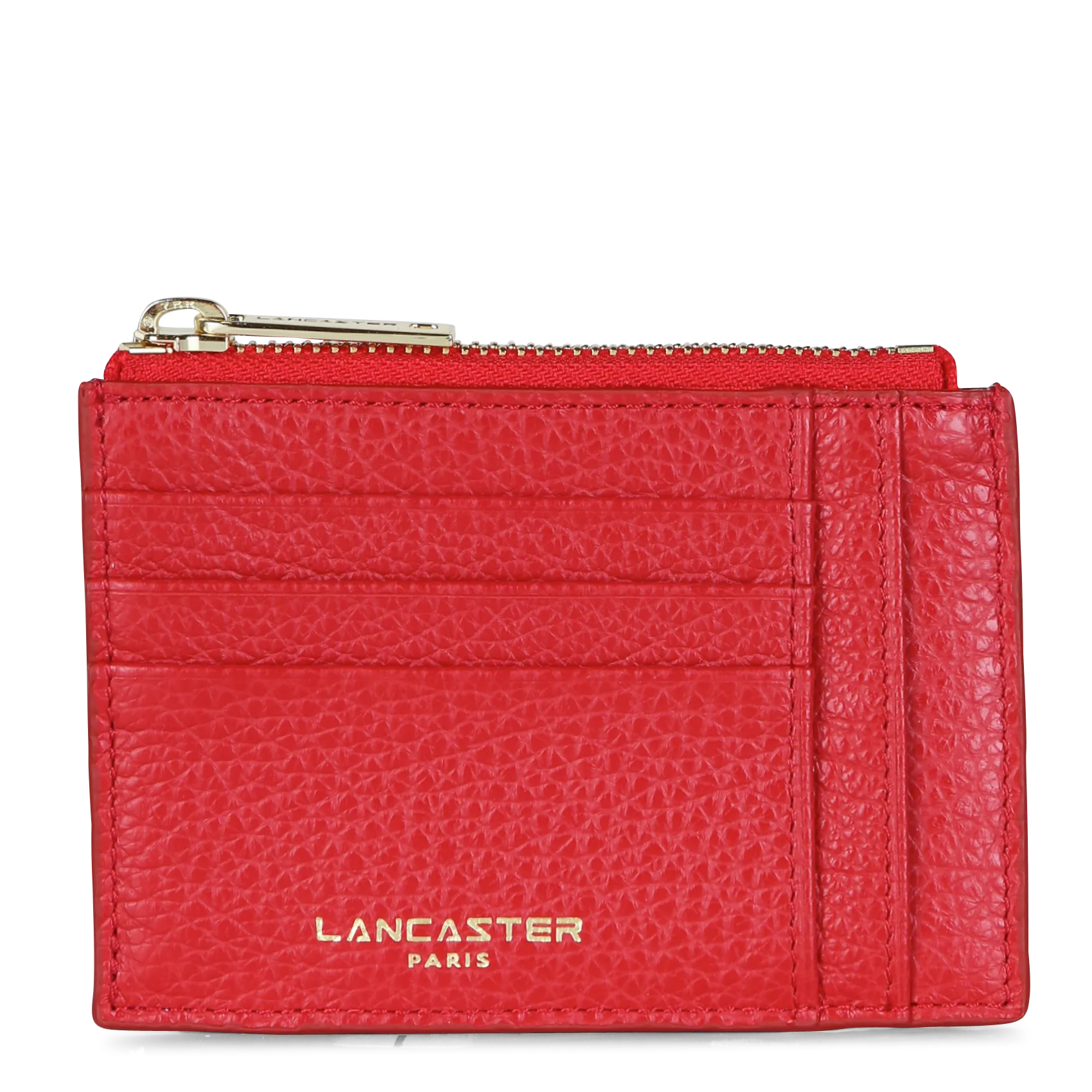 LANCASTER PARIS DUNE - Portatarjetas de cuero en rojo