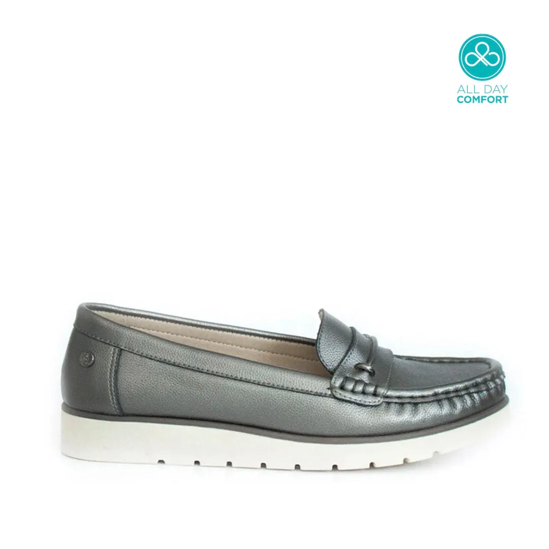 Mocasines Andrea pewter para Mujer