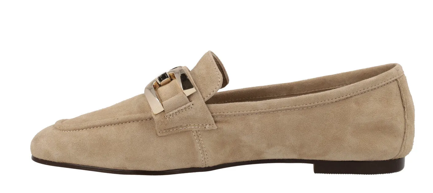 Mocasines de ante con adorno metálico para mujer Frida