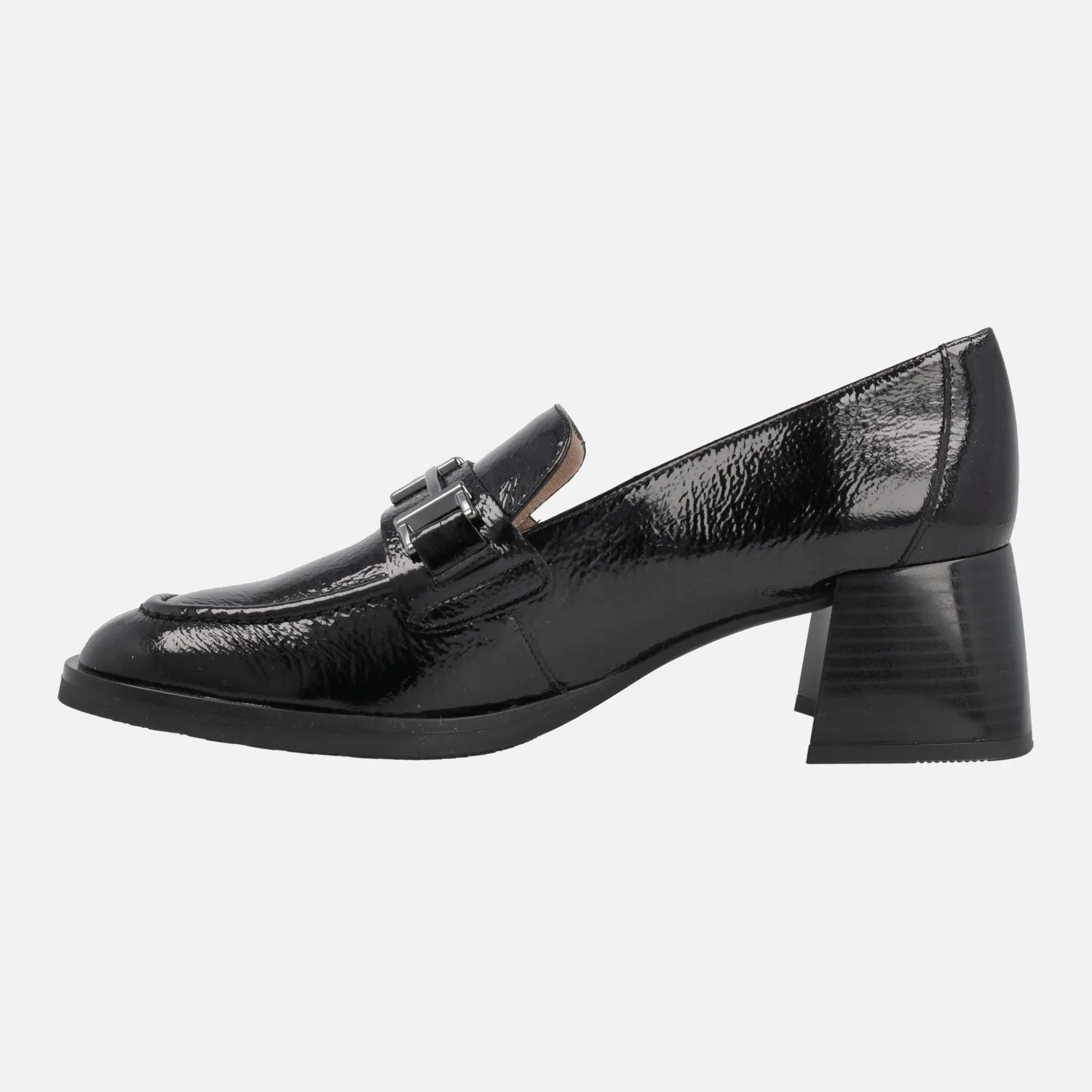 Mocasines de charol Milan con adorno metálico