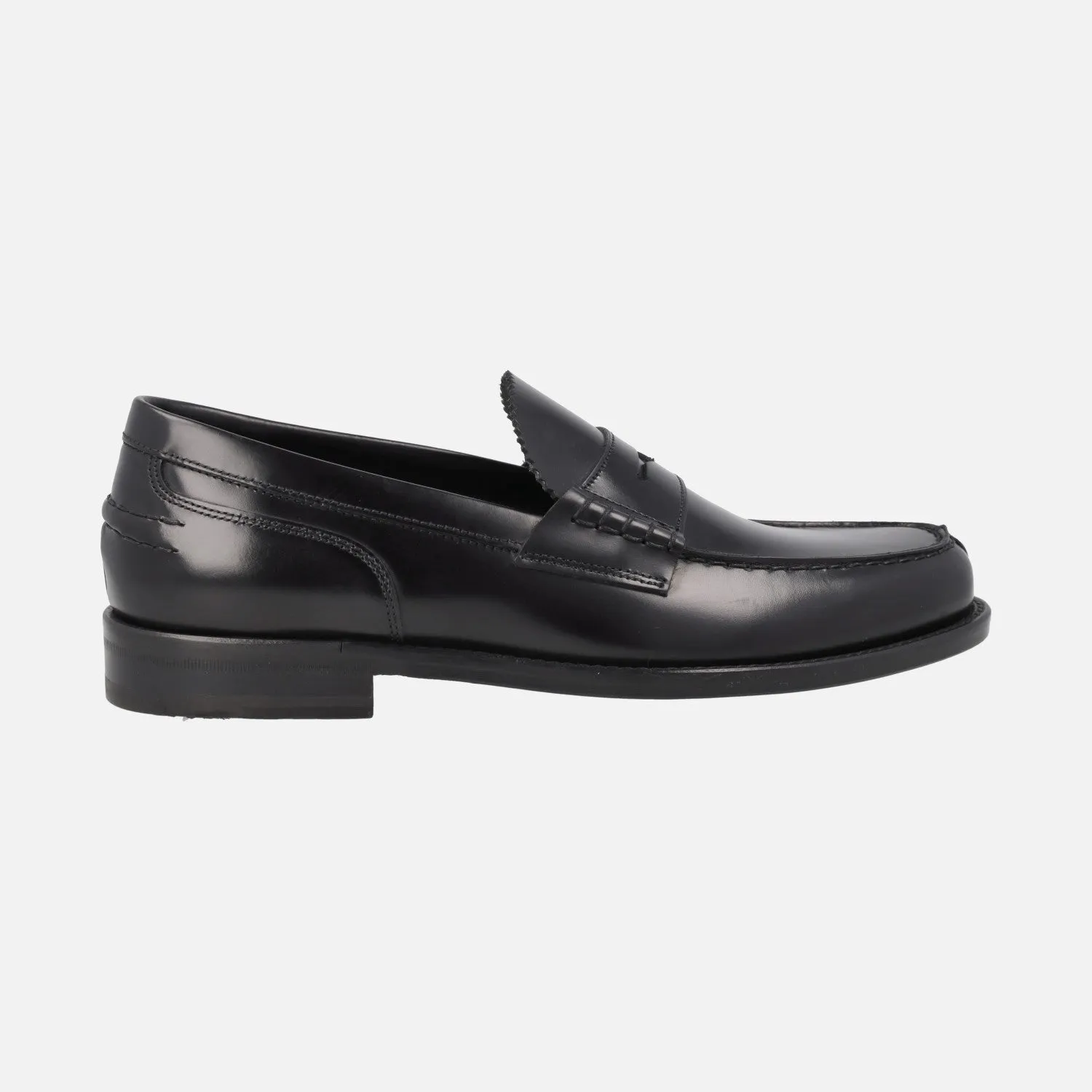 Mocasines negros de piel Daytona para hombre