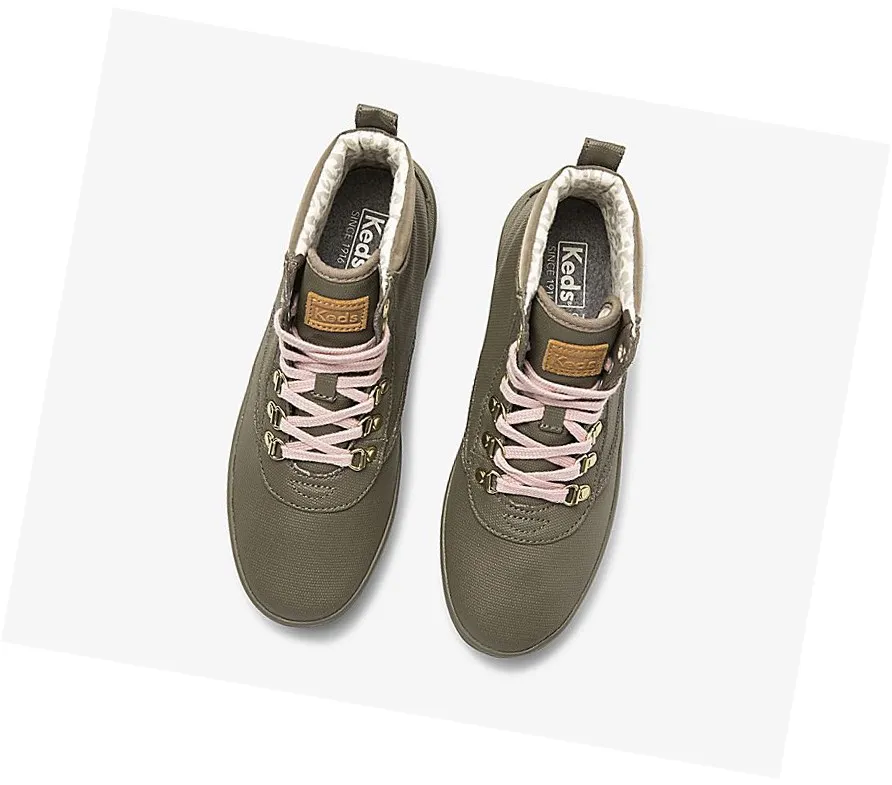 mordiendo Botas con Cordones Keds Scout Boot II Agua Mujer Verde Oliva – Botas Con Cordones