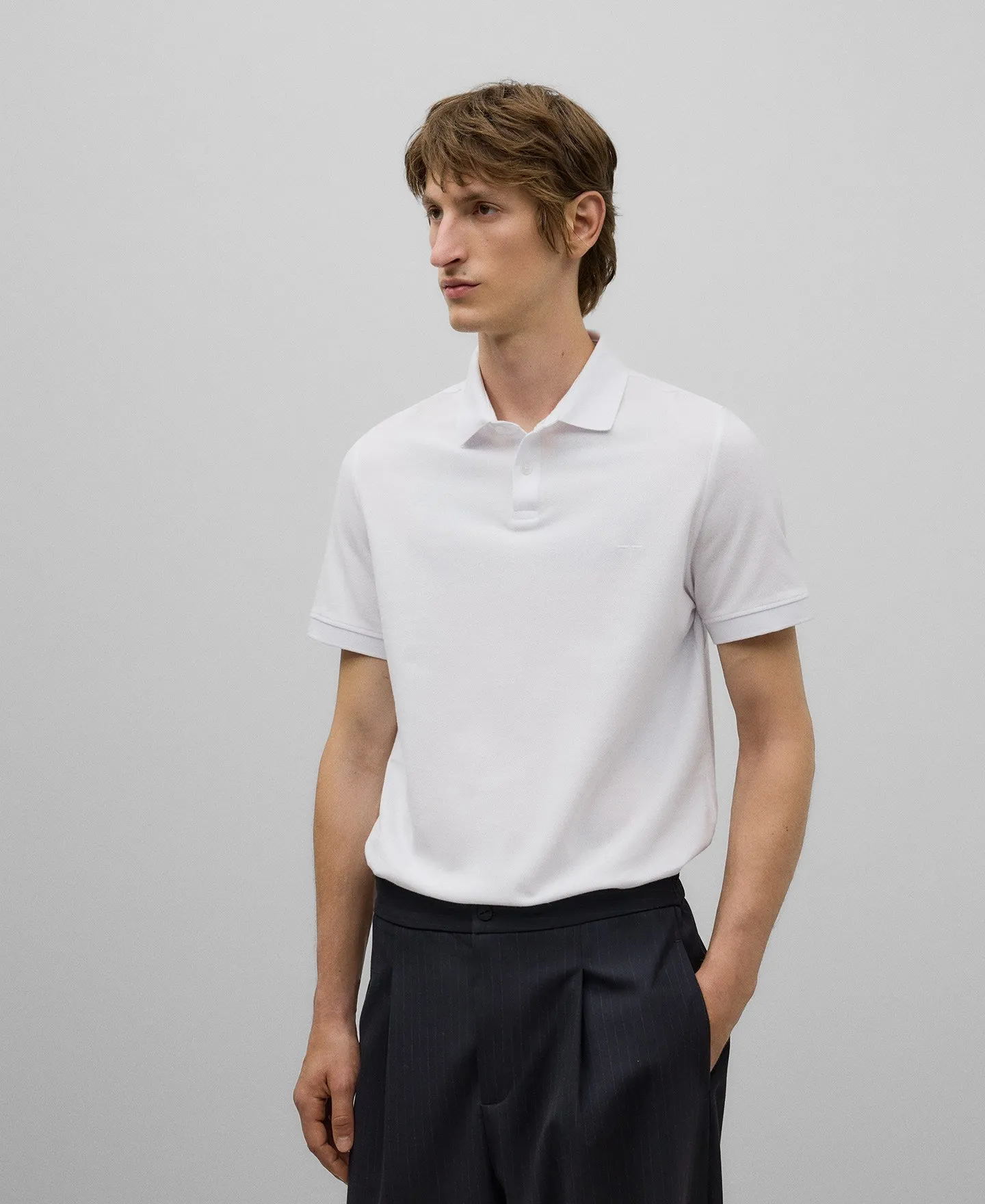 Organic cotton polo shirt man