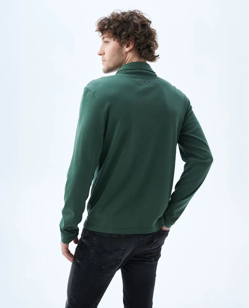 Polo manga larga para hombre