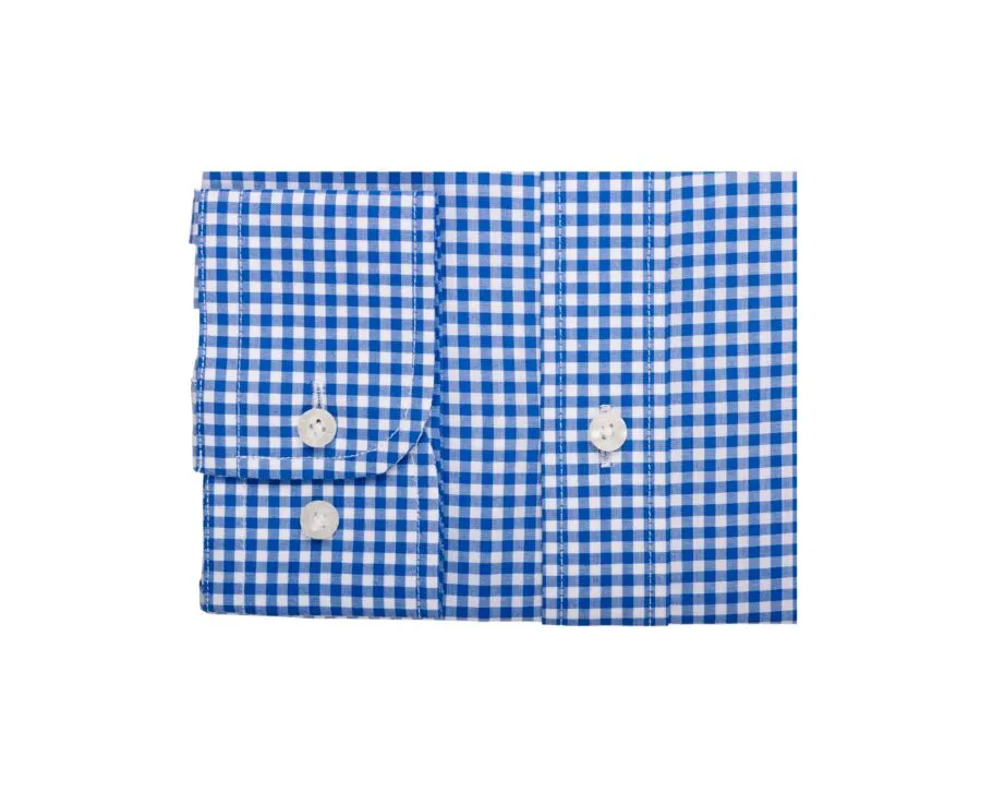 Shirt with white and light blue checks - CODELL