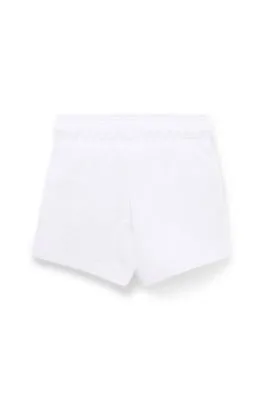 Shorts para niños en algodón con logo metalizado