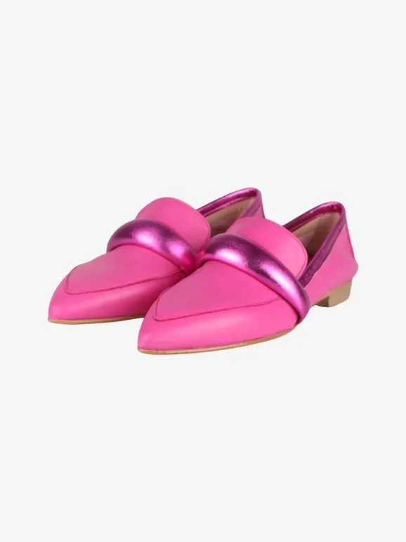 Solada Mocasines de piel con puntera en punta para mujer