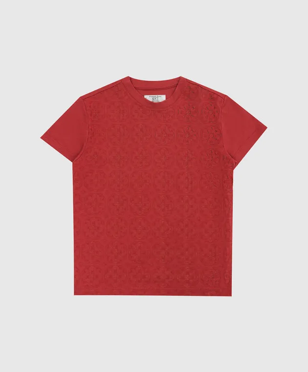 Stefano Ricci Children's red t-shirt in print