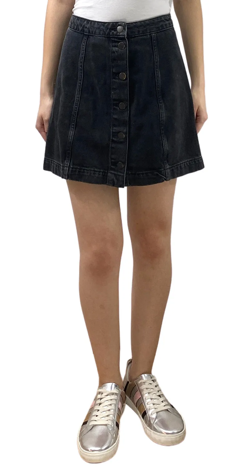 TOPSHOP Falda Denim Negro