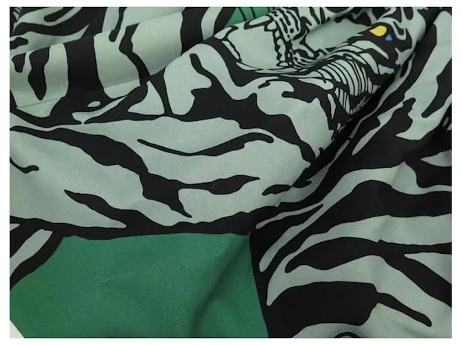 VALENTINO VESTIDO TIGRE Q EQUIPADO83VAJB546segundo 38 VESTIDO M LANA SEDA VERDE VERDE 