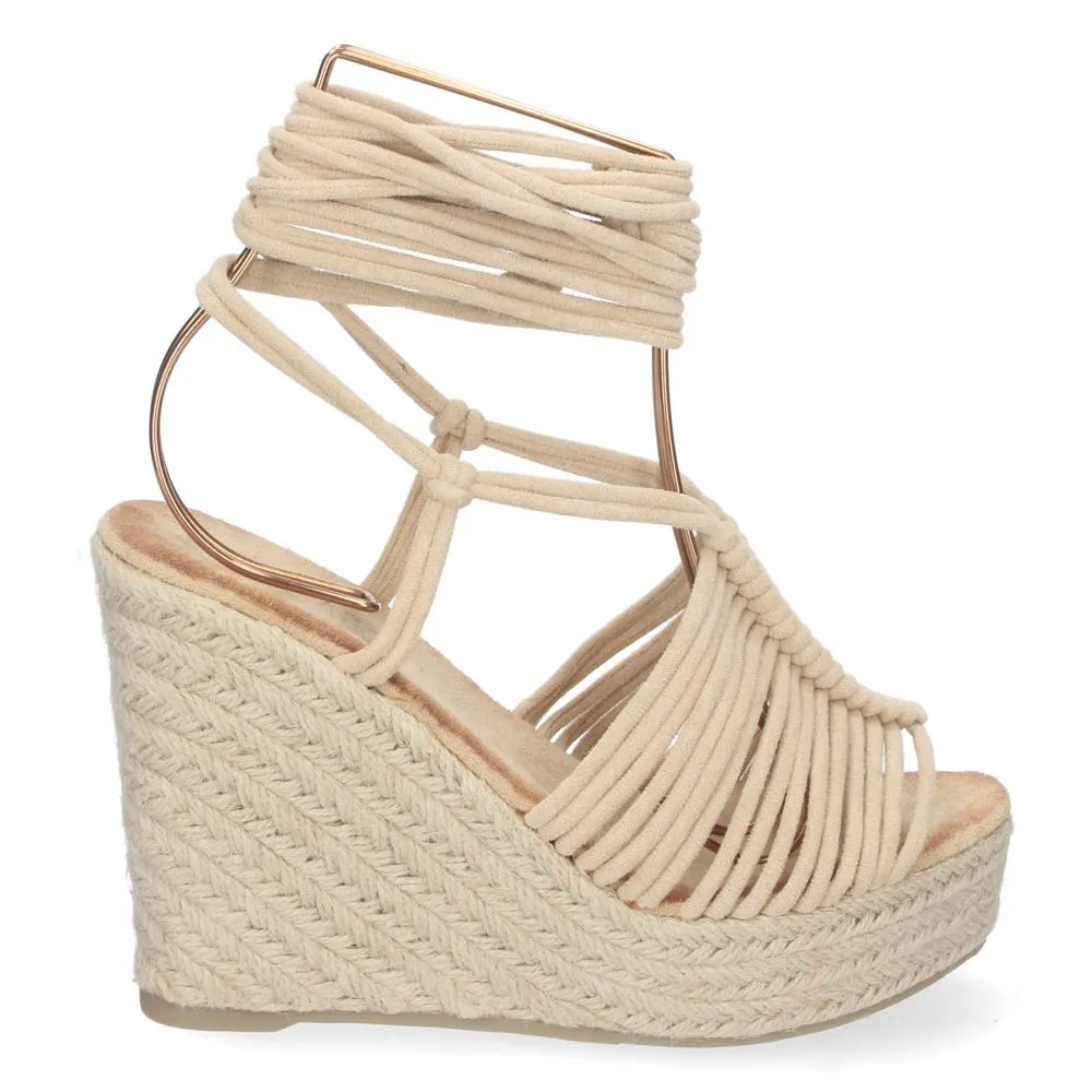 Zapatos con cuña, sandalias con cuña, descubre los cupones de Let's Secrets1A-1563-Beige